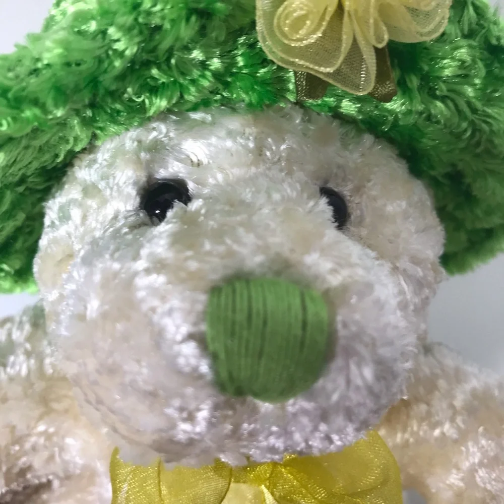 Vintage DanDee Easter Bunny Rabbit Plush Ears Bonnet Hat Silky Stuffed Animal